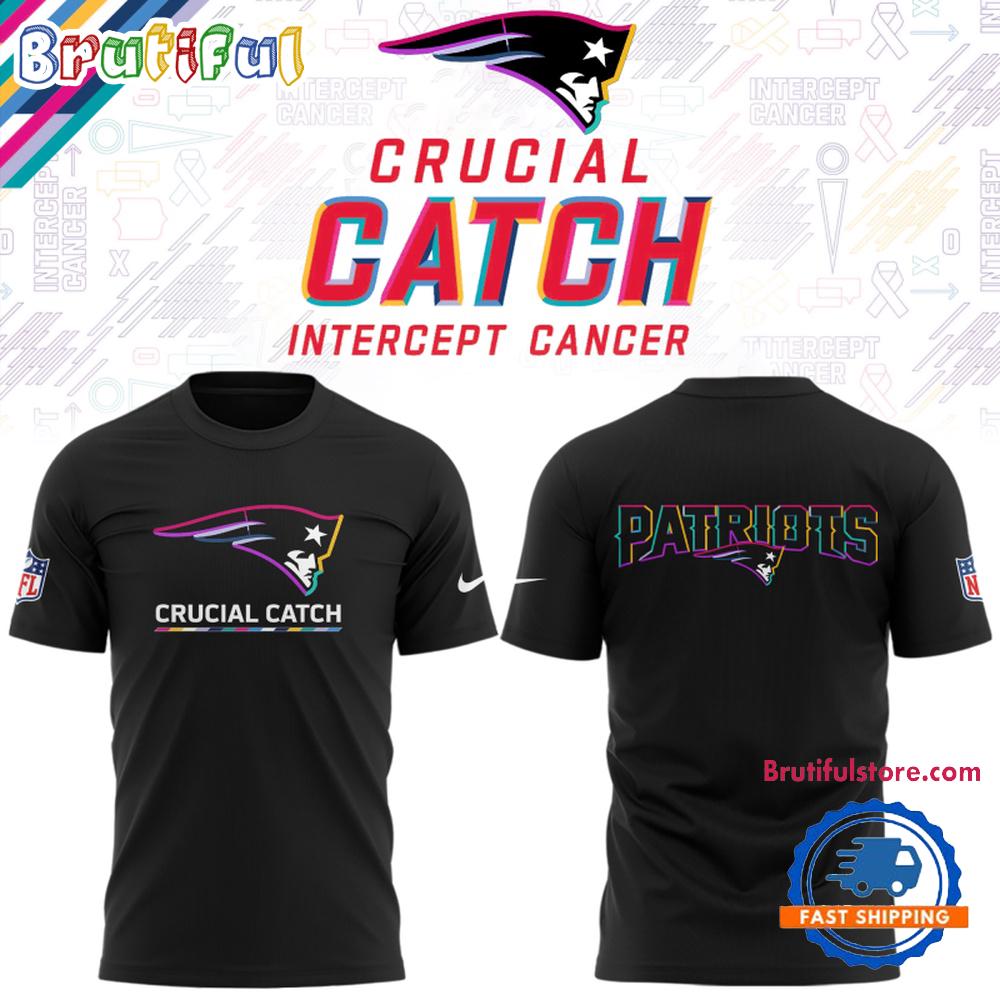 New England Patriots Black 2025 NFL Crucial Catch Tri-Blend Dri-FIT T Shirt