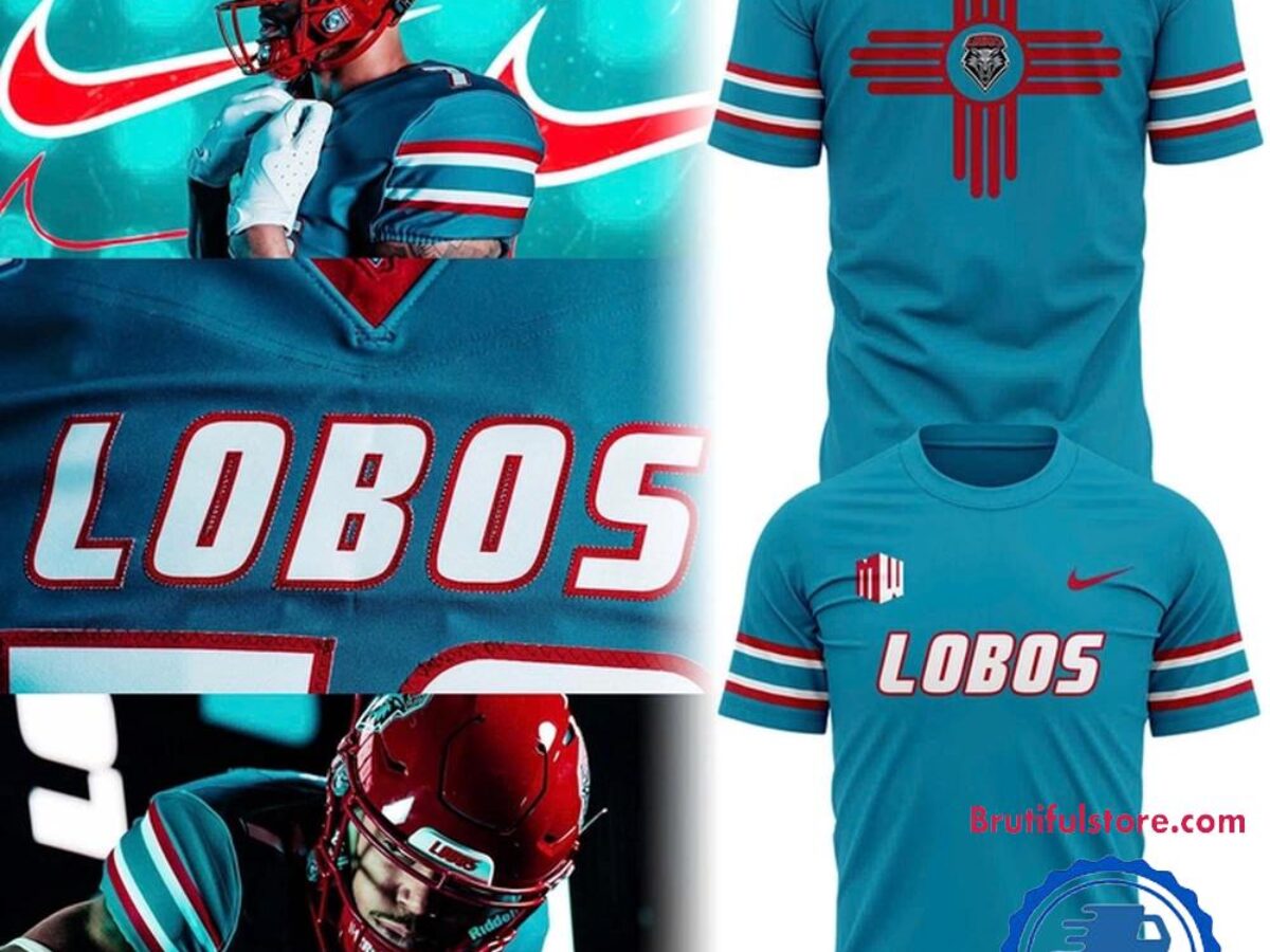 USA製 Nike ニューメキシコ大学ロボス アメフトユニフォーム New Mexico Lobos Turquoise Alternate Uniform 2025 T Shirt