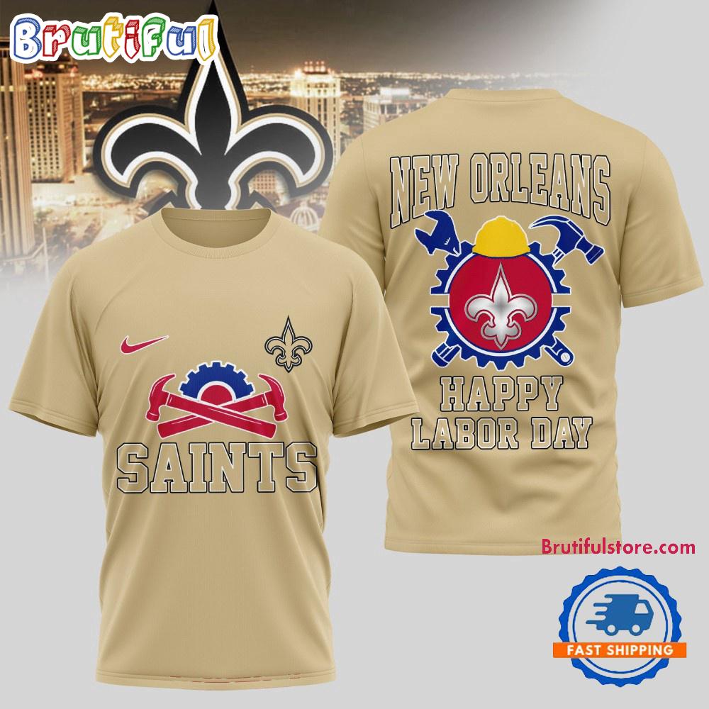 New Orleans Saints NFL Happy Labor Day 2025 Uniesx 3D Shirt
