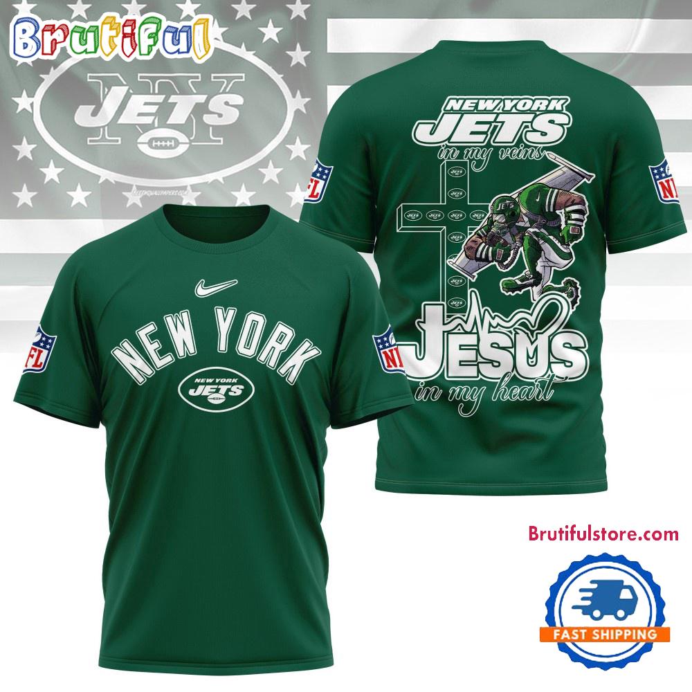 New York Jets In My Veins In My Heart All Over Print Shirt