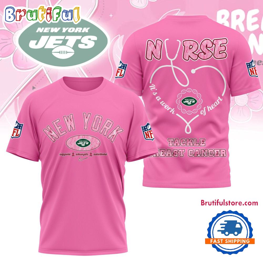 New York Jets Nurse Breast Cancer Awareness Limited Ediition 3D Shirt