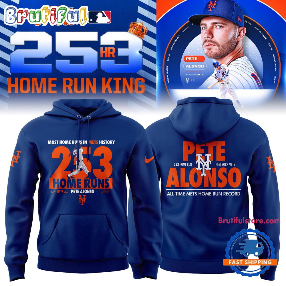 New York Mets Pete Alonso 253 Home Run New Design Hoodie