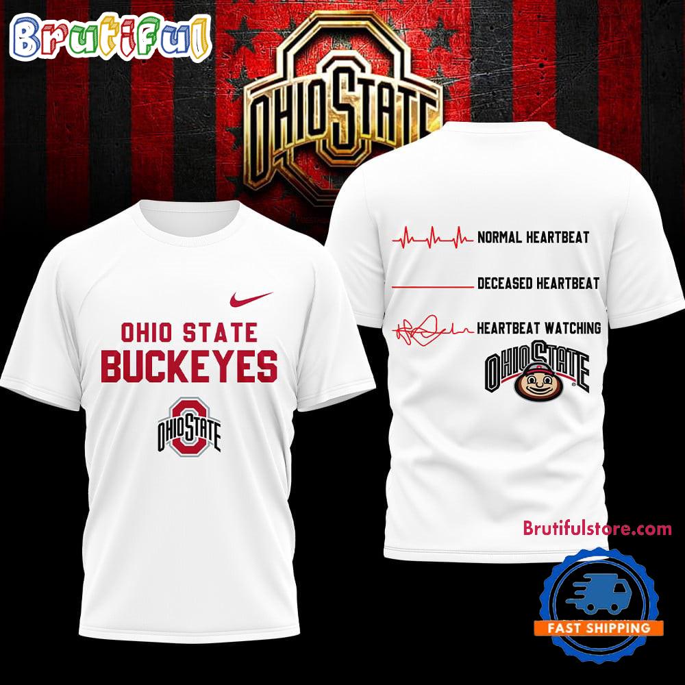 Ohio State Buckeyes NCAA Heartbeat Unisex 3D Shirt