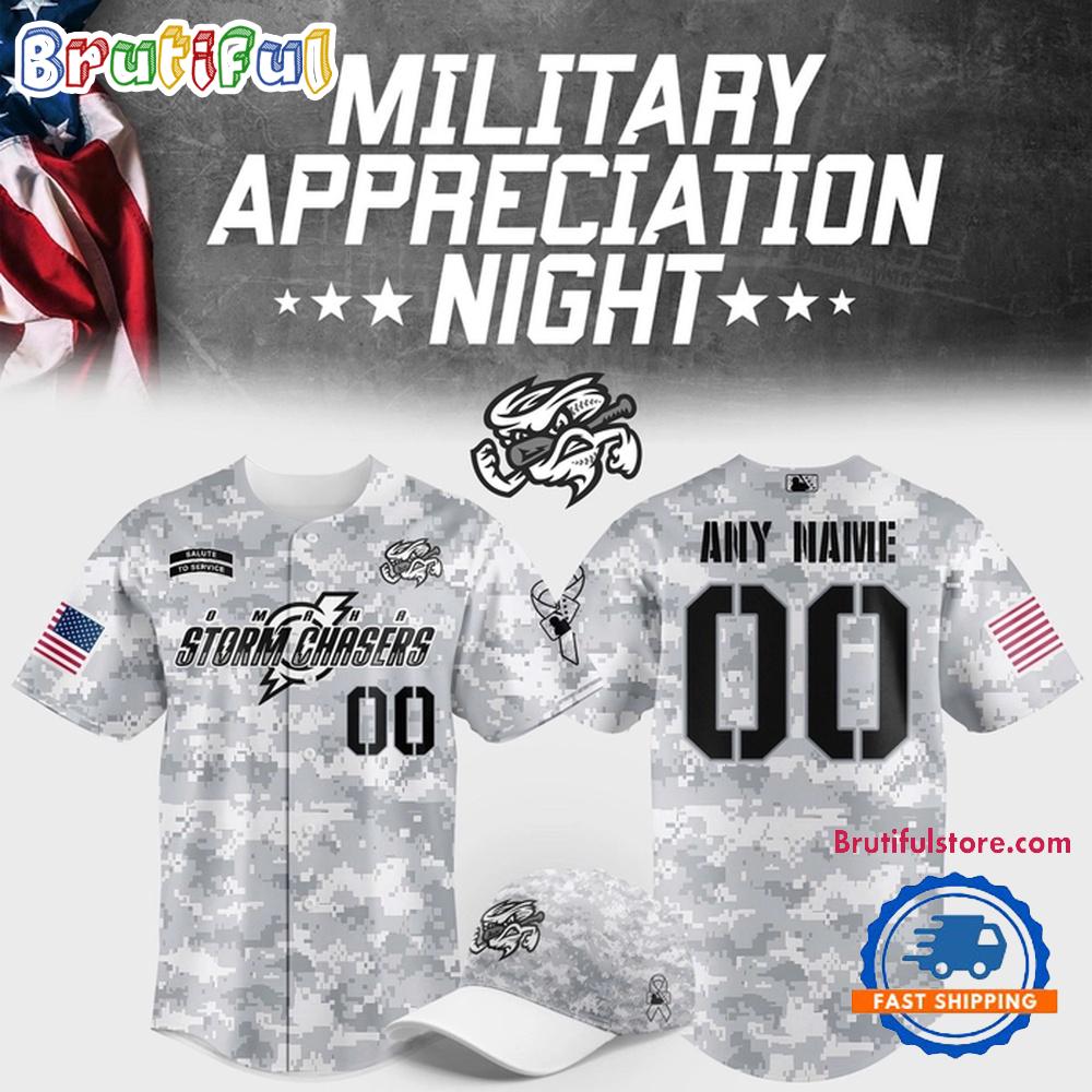 Omaha Storm Chasers Military Appreciation Night 2025 Baseball Jersey