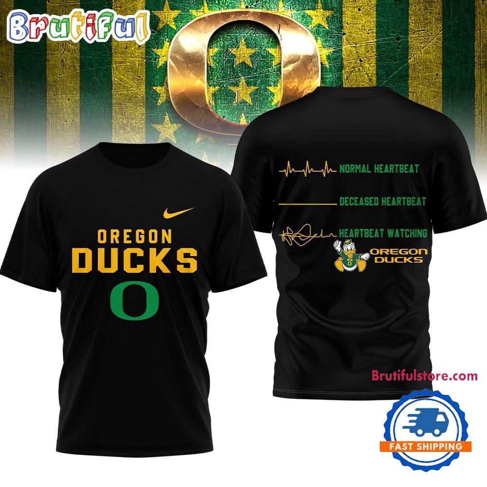 Oregon Ducks NCAA Heartbeat Unisex 3D Shirt