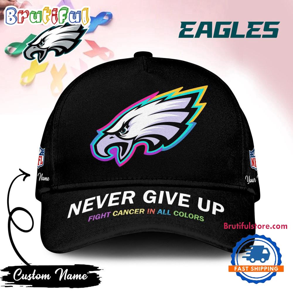 Philadelphia Eagles Never Give Up Fight Cancer In All Colors Classic Cap