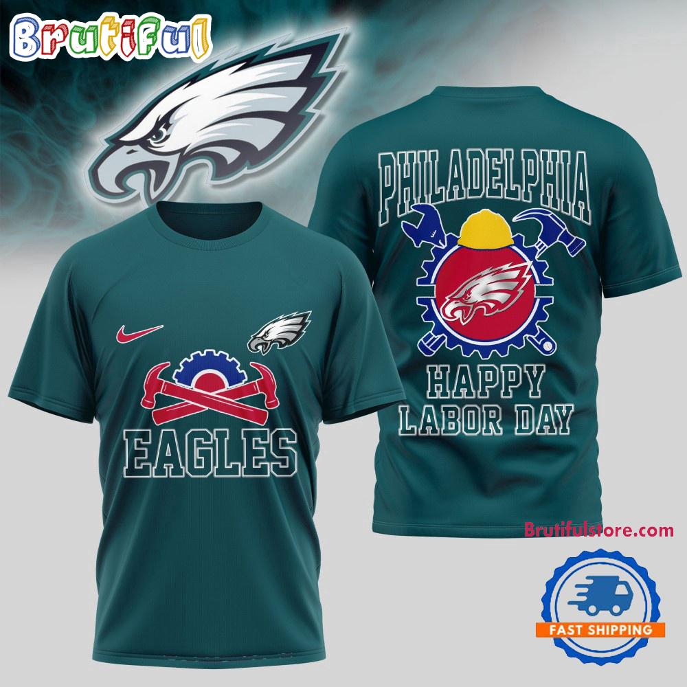 Philadelphia Eagles NFL Happy Labor Day 2025 Uniesx 3D Shirt