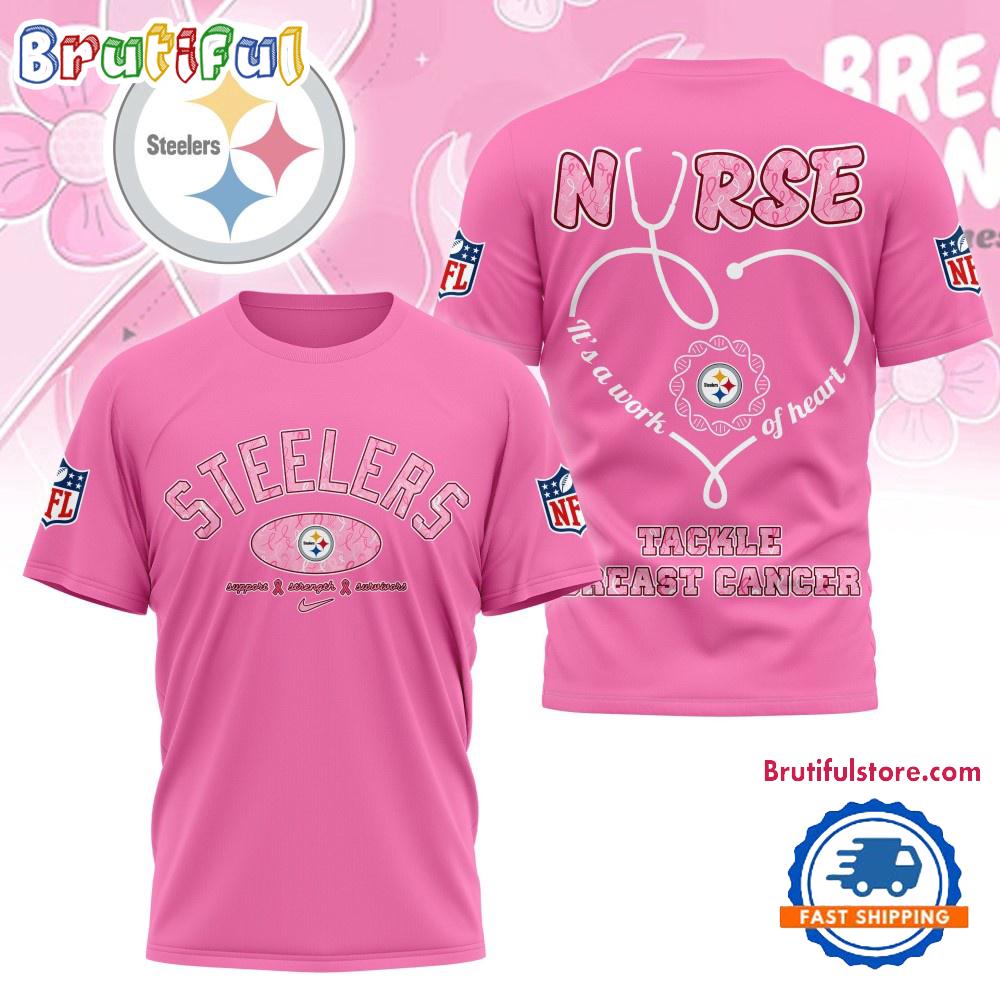 Pittsburgh Steelers Nurse Breast Cancer Awareness Limited Ediition 3D Shirt