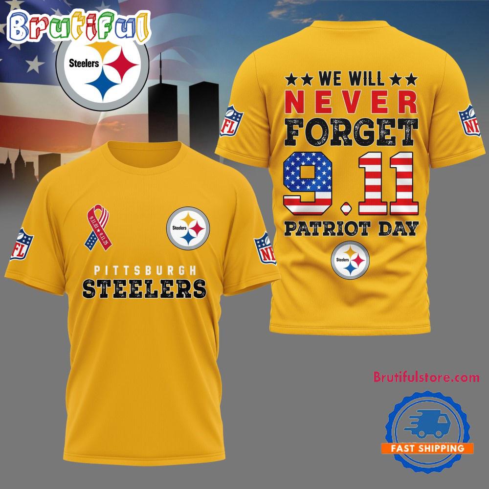 Pittsburgh Steelers We Will Never Forget 9 11 Patriot Day 2025 Unisex 3D Shirt