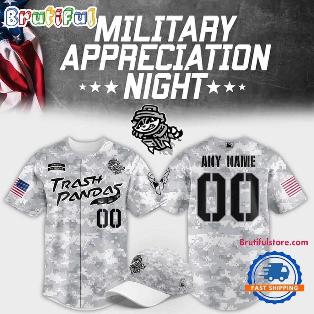 Rocket City Trash Pandas Military Appreciation Night 2025 Baseball Jersey