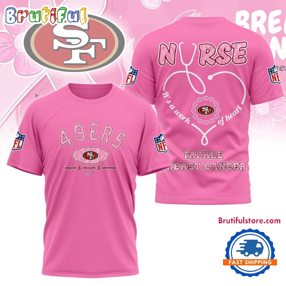 San Francisco 49ers Nurse Breast Cancer Awareness Limited Ediition 3D Shirt