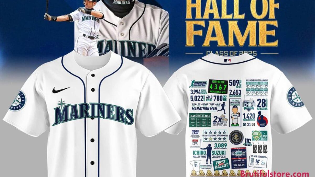 Seattle Mariners ICHIRO x Hall Of Fame Class of 2025 Baseball Jersey