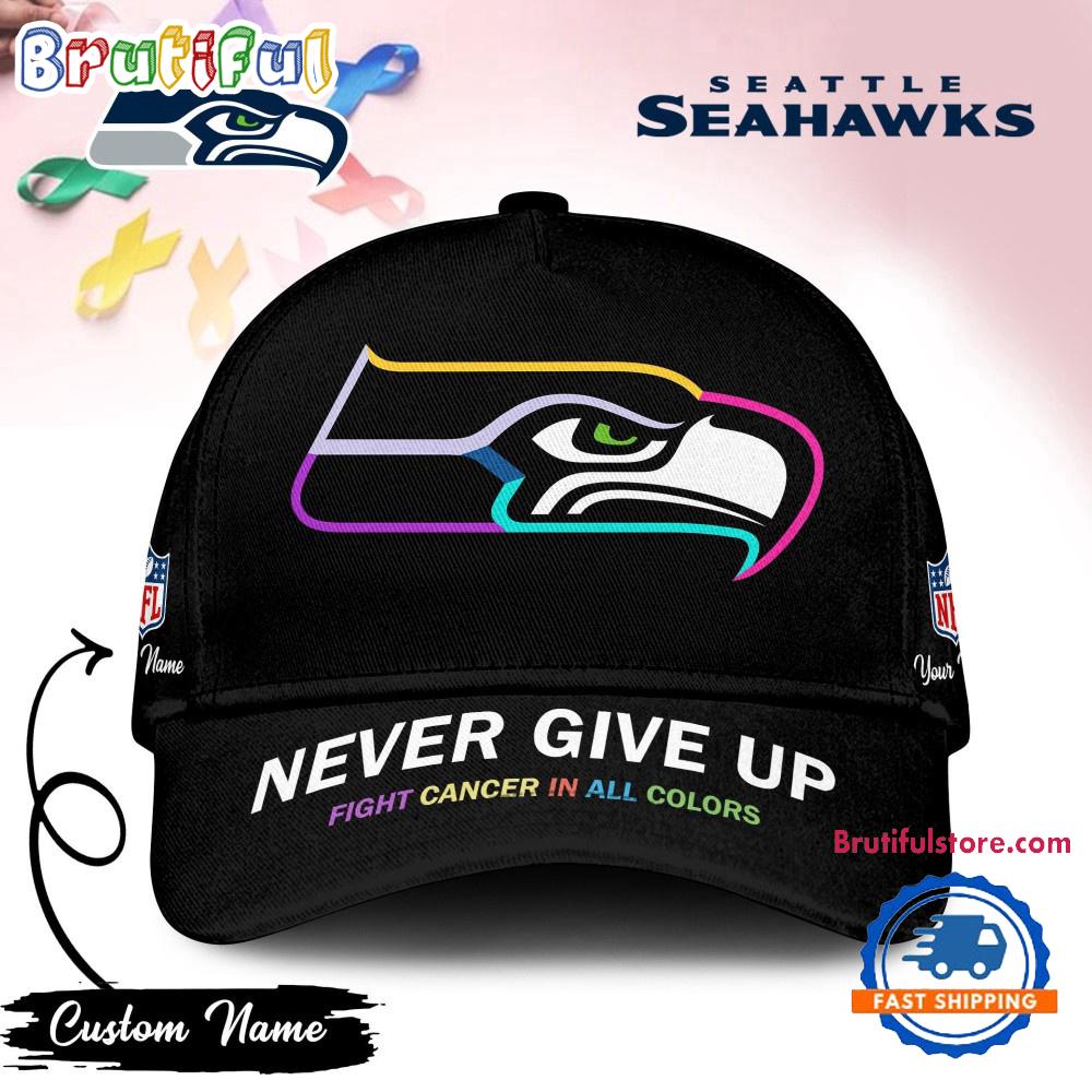 Seattle Seahawks Never Give Up Fight Cancer In All Colors Classic Cap