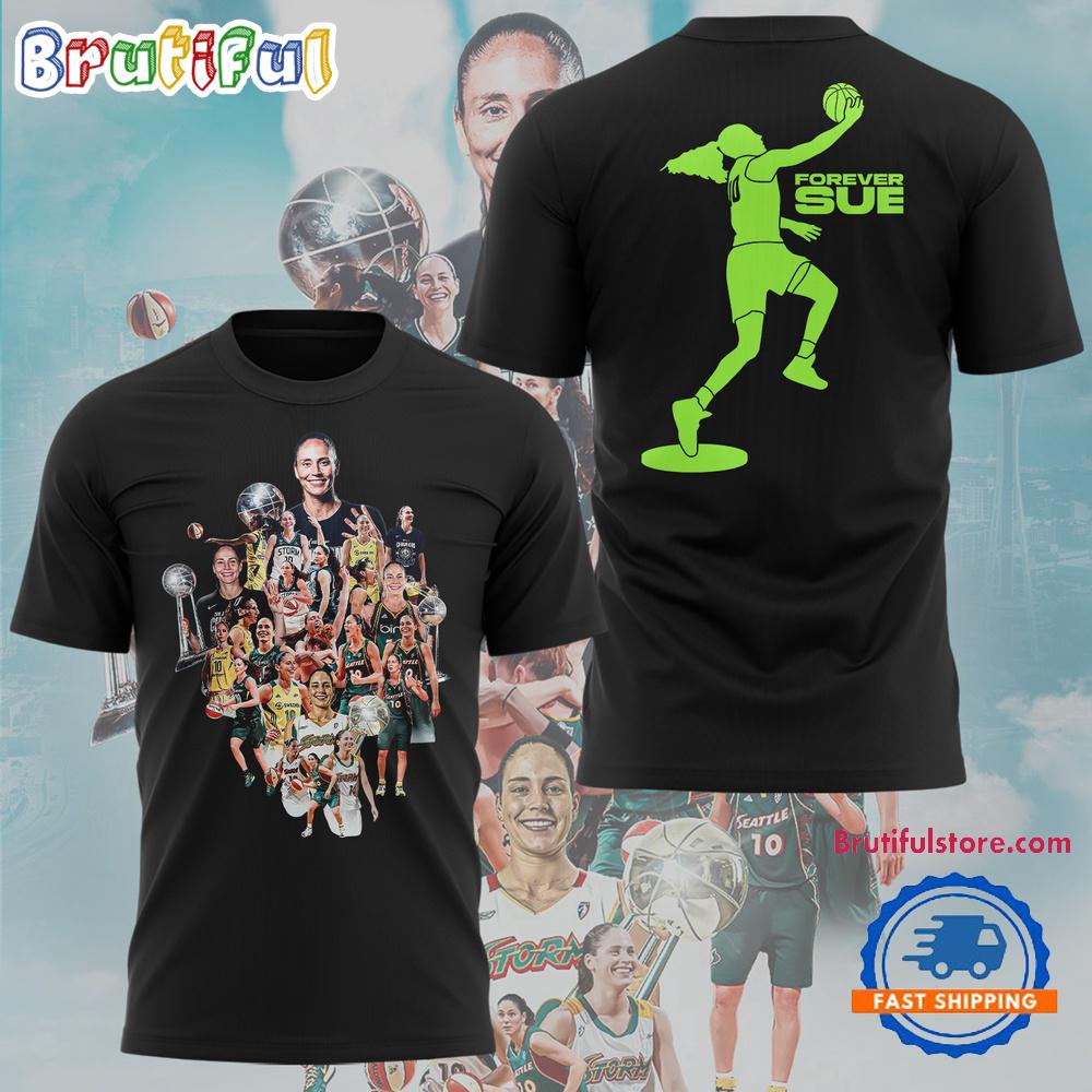 Seattle Storm Forever SUE 2025 Black Shirt