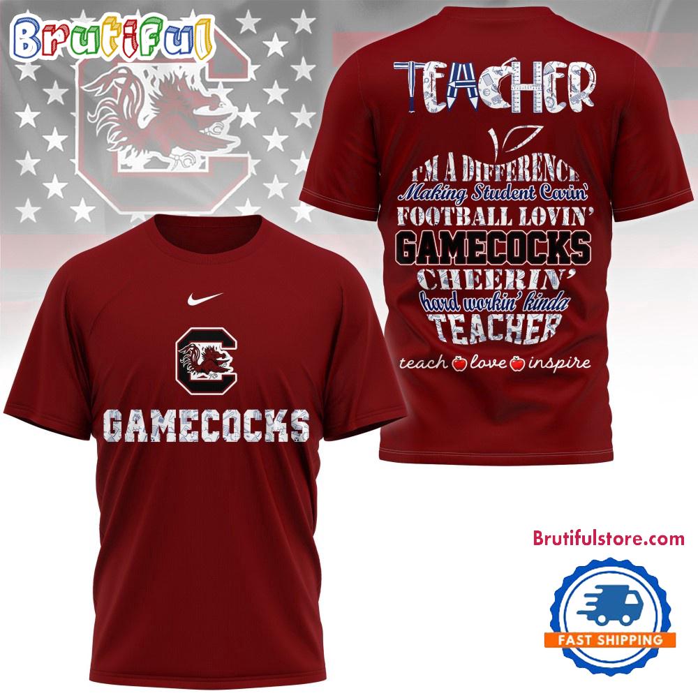 South Carolina Gamecocks Teacher Pride Unisex 3D Shirt