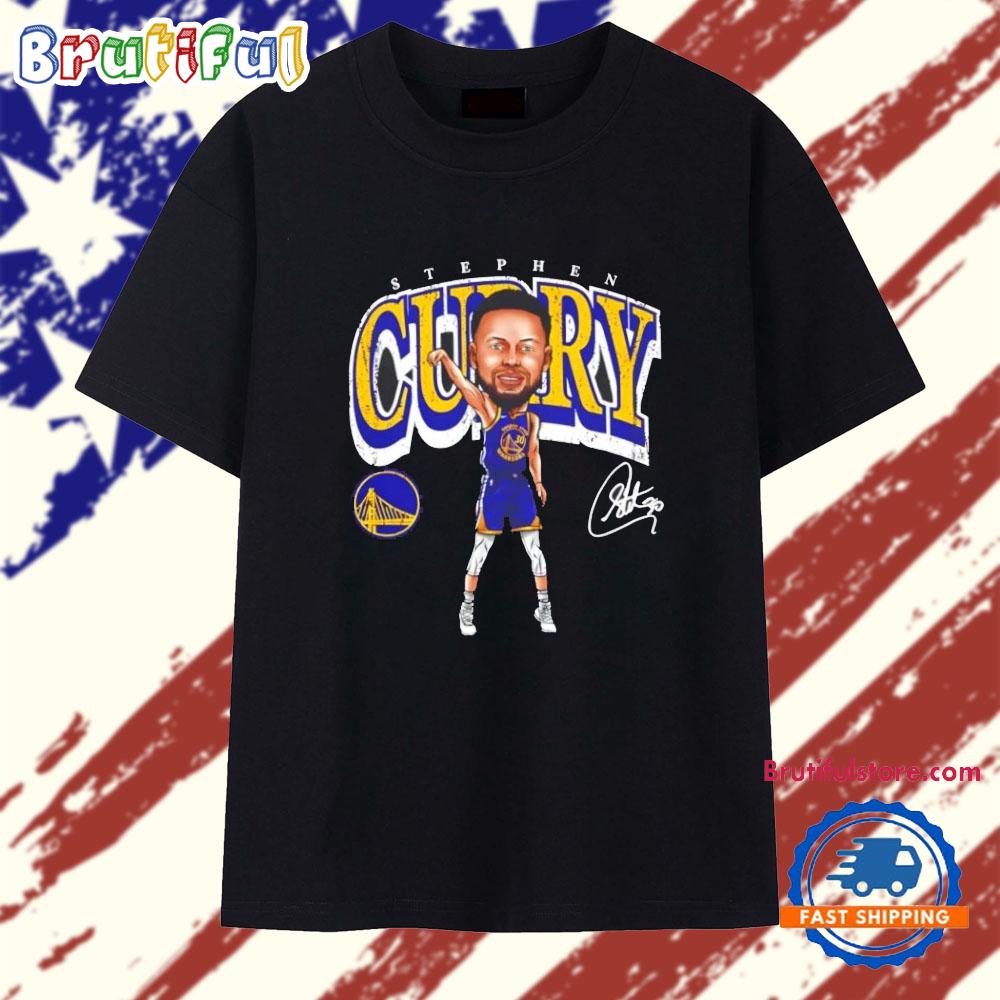 Steph Curry Golden State Warriors Cartoon Signature T Shirt
