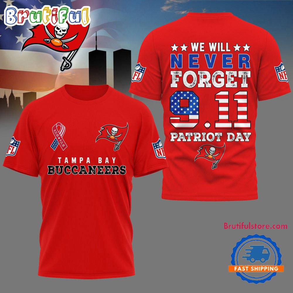 Tampa Bay Buccaneers We Will Never Forget 9 11 Patriot Day 2025 Unisex 3D Shirt