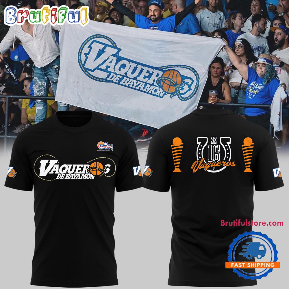 Vaqueros de Bayamon 2025 Play Offs BSN Black Shirt
