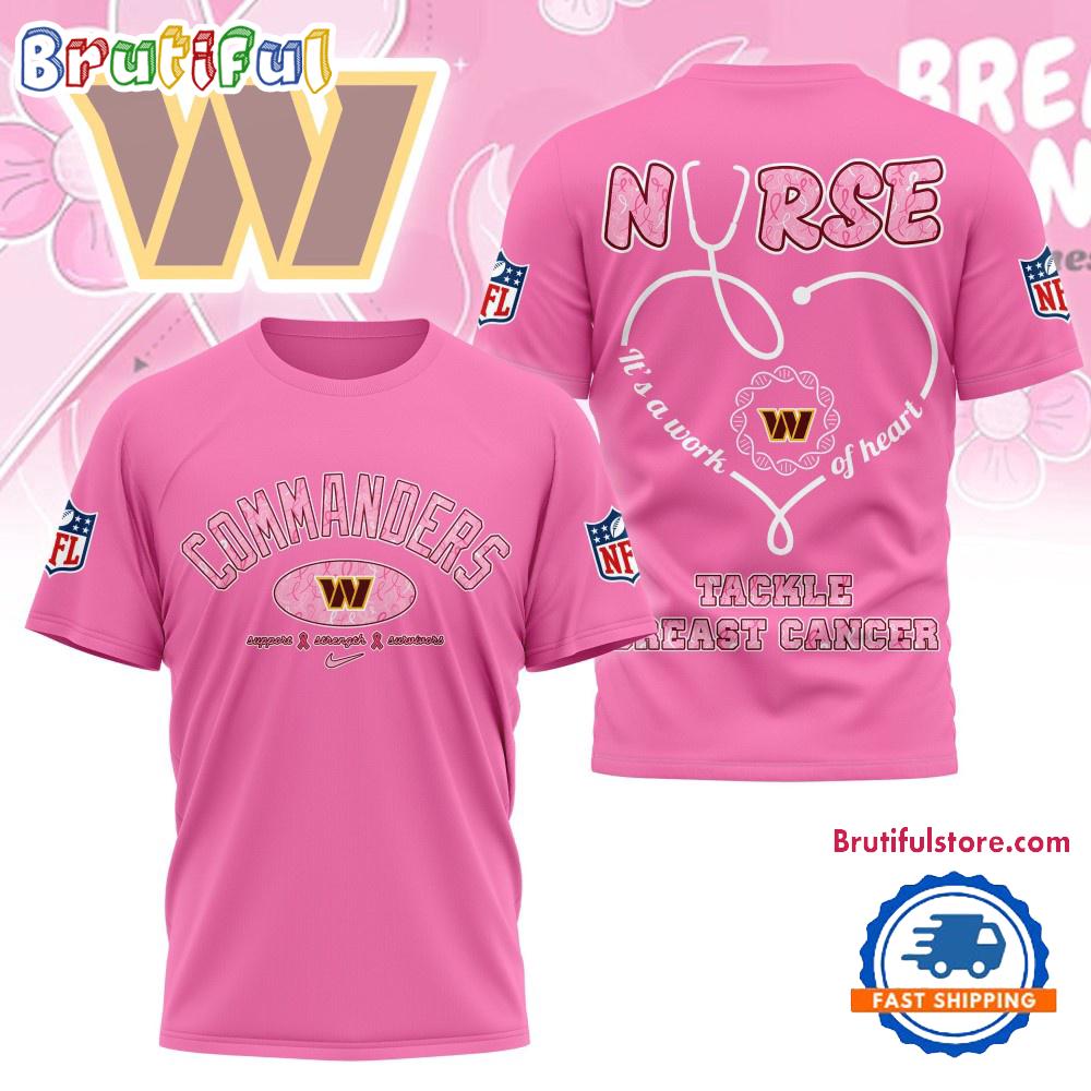 Washington Commanders Nurse Breast Cancer Awareness Limited Ediition 3D Shirt