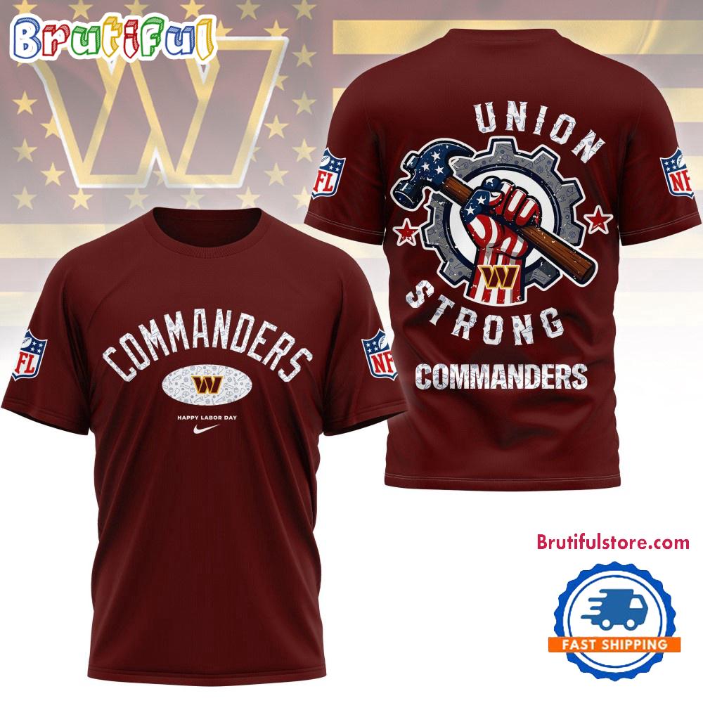 Washington Commanders Union Strong Labor Day All Over Print Shirt
