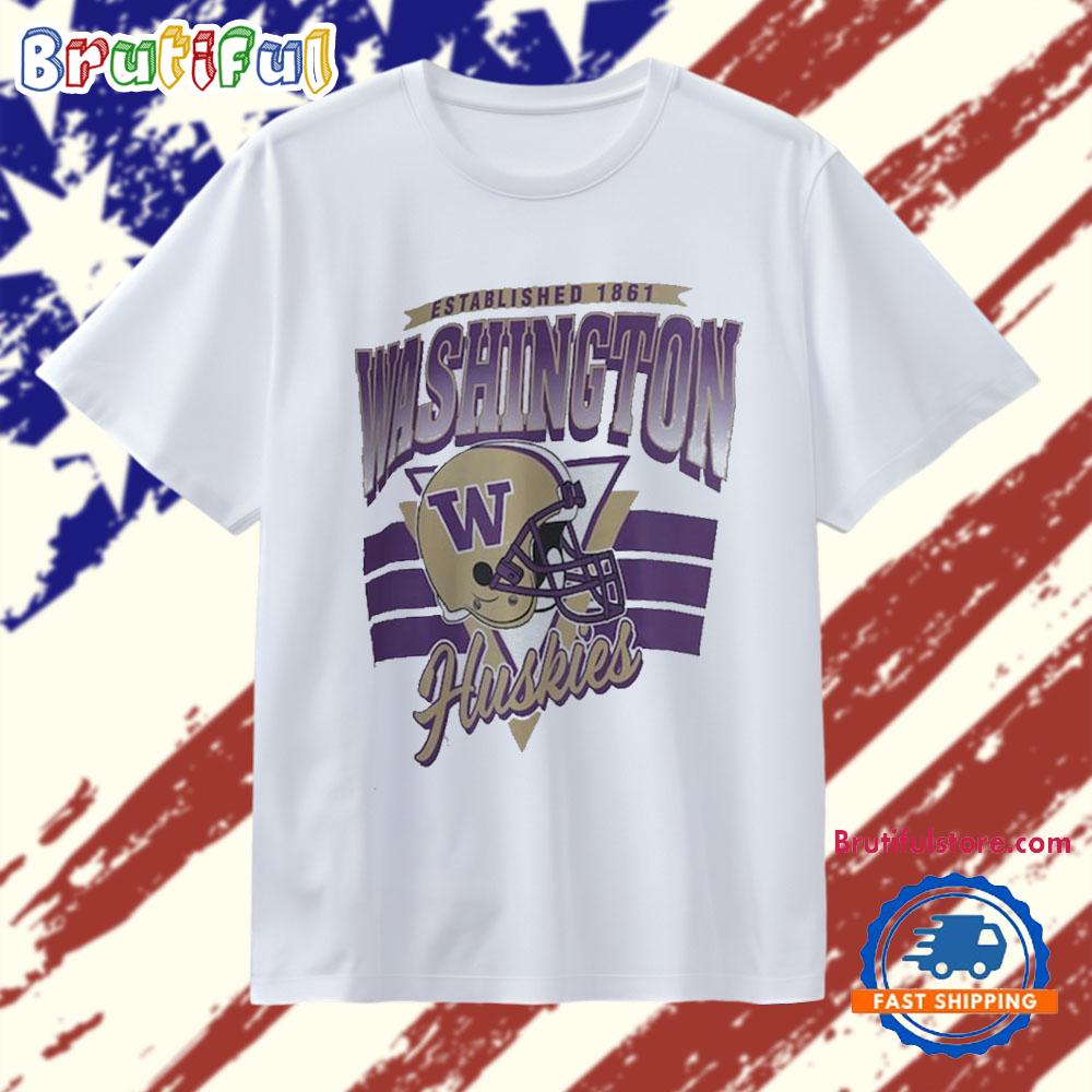 Washington Huskies Pressbox Oversized Janice Retro Waist-Length T Shirt