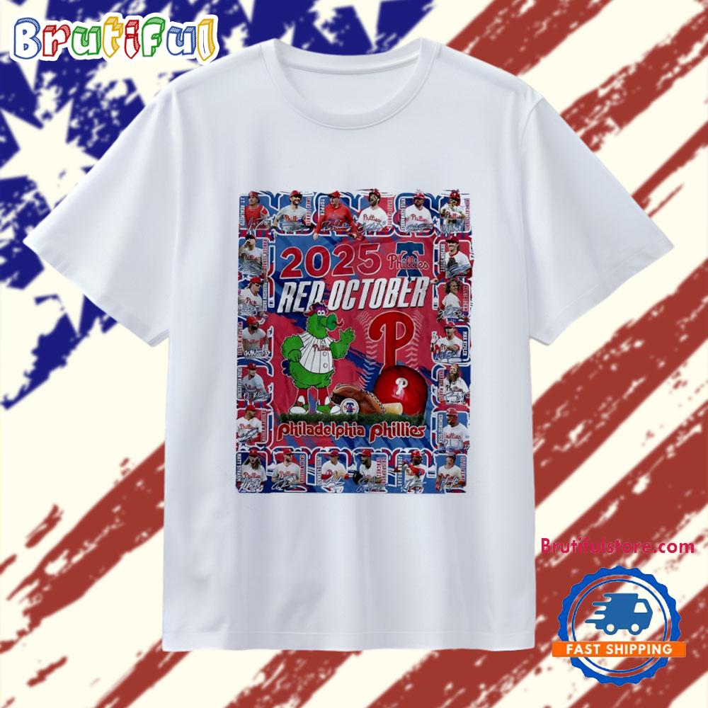 2025 Phillies Red October T Shirt