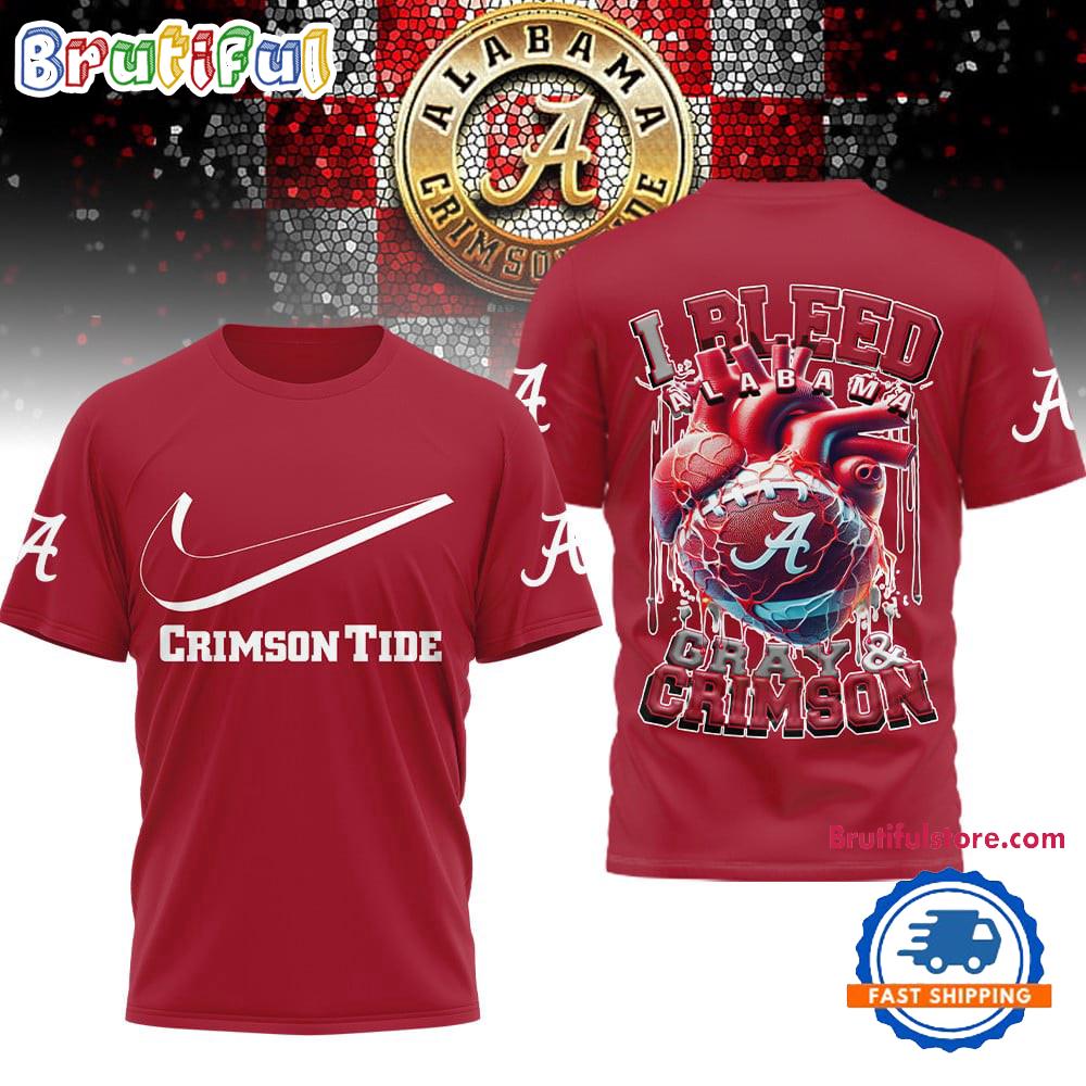 Alabama Crimson Tide 2025 NCAA I Bleed Unisex 3D Shirt