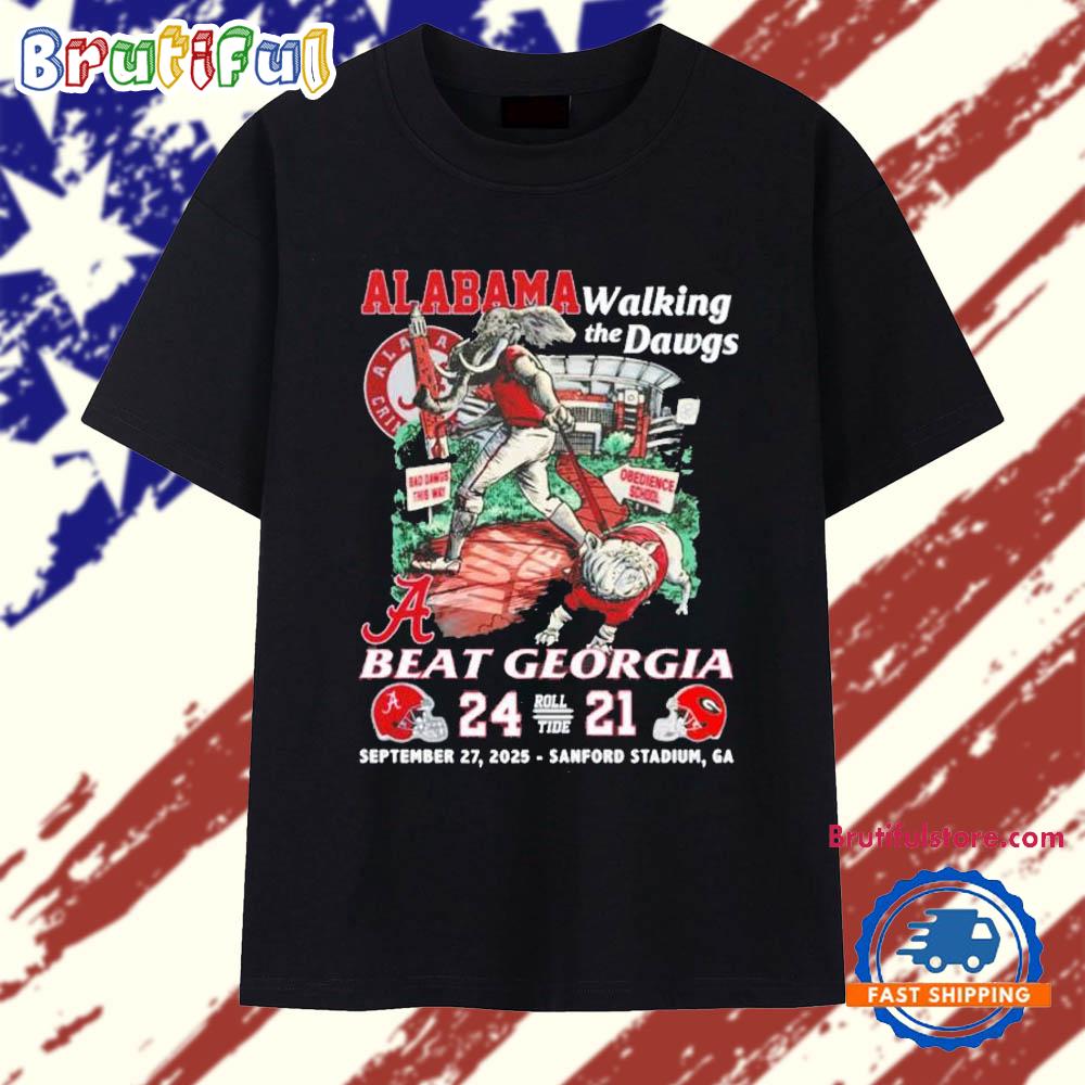 Alabama Crimson Tide Beat Georgia Alabama Walking the Dawgs T Shirt