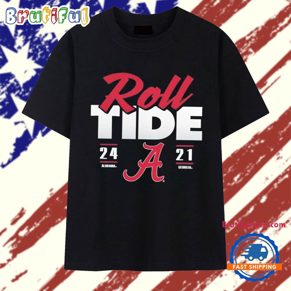 Alabama Crimson Tide vs. Georgia Bulldogs 2025 Score 24 21 T Shirt