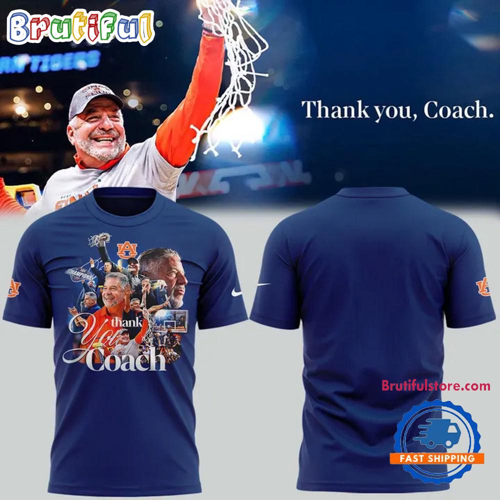 Auburn Tigers 2025 Basketball Thank you Coach 3D Shirt