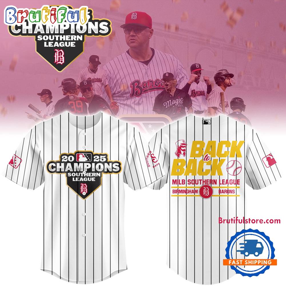 Birmingham Barons 2025 Southern League Champions Limited Baseball Jersey