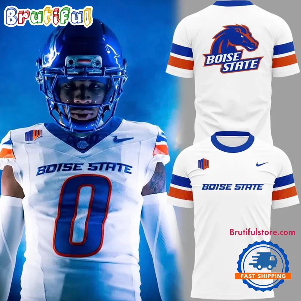 Boise State Broncos Football White Out 2025 3D Shirt