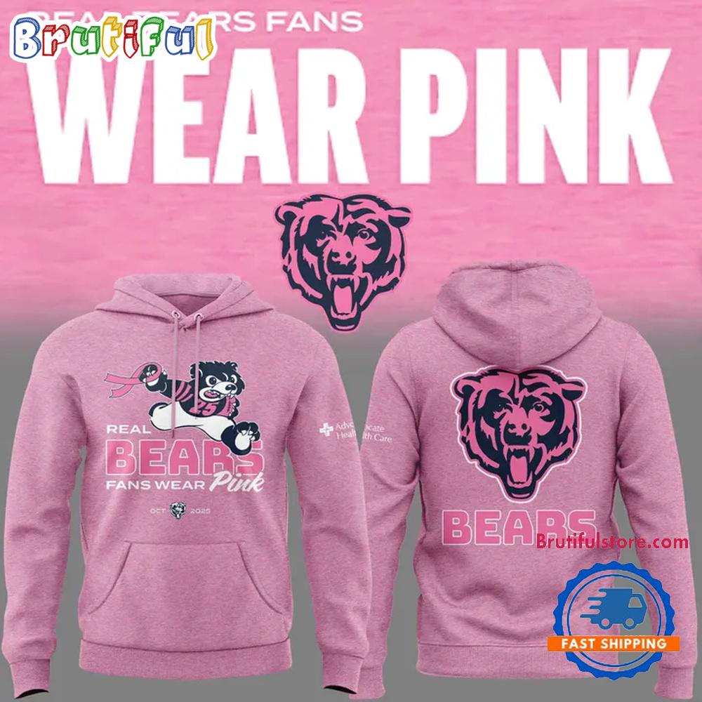 Chicago Bears New 2025 Real Bears Fans Wear Pink Limited Edition Hoodie