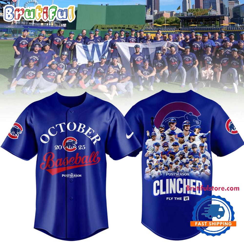 Chicago Cubs 2025 Postseason Team Graphic Baseball Jersey