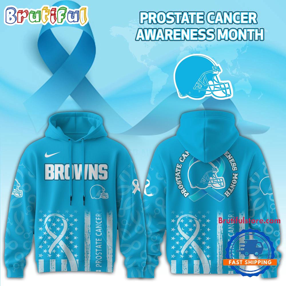 Cleveland Browns 2025 NFL Prostate Cancer Awareness Hoodie Shirt