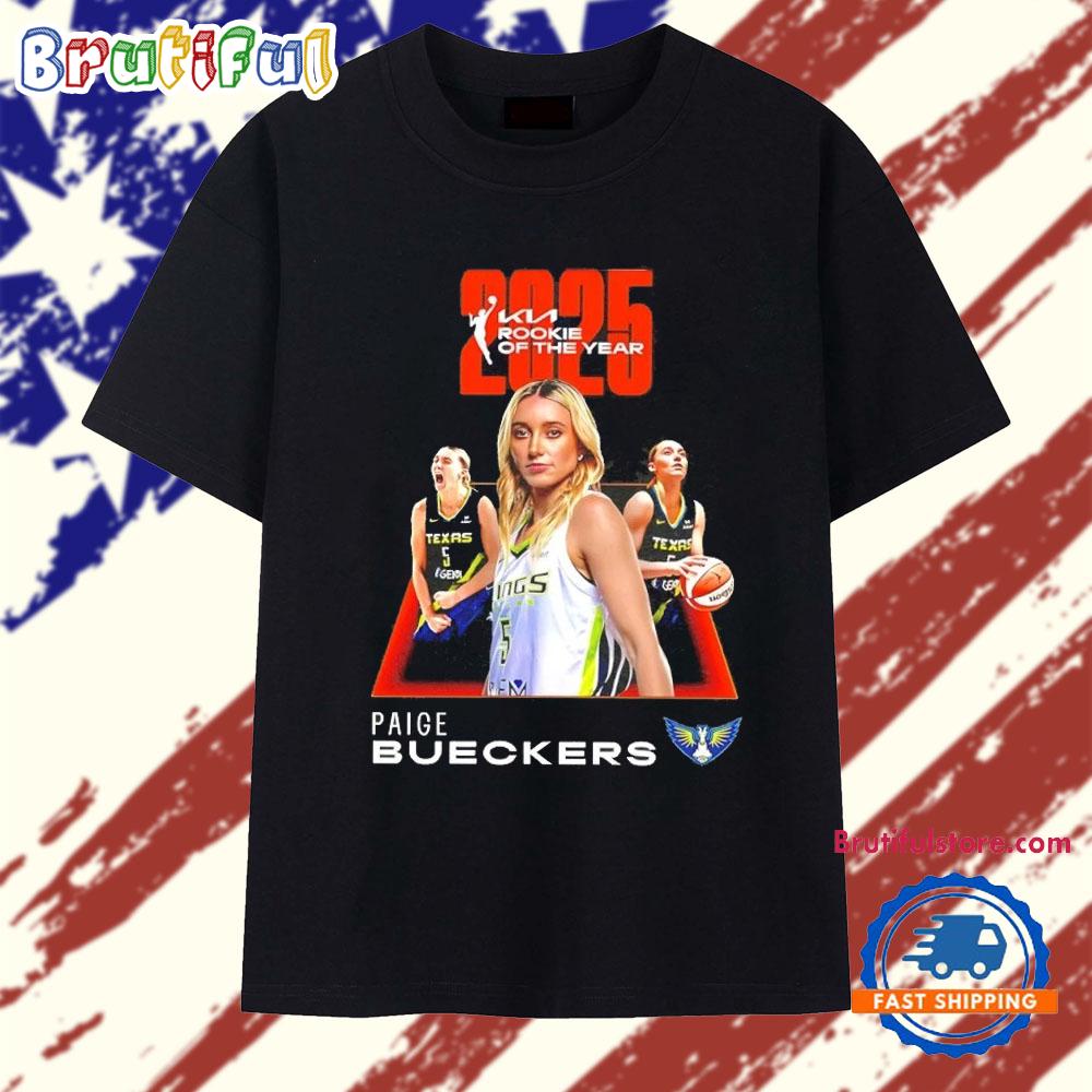 Dallas Wings Paige Bueckers 2025 WNBA Rookie Of The Year T Shirt