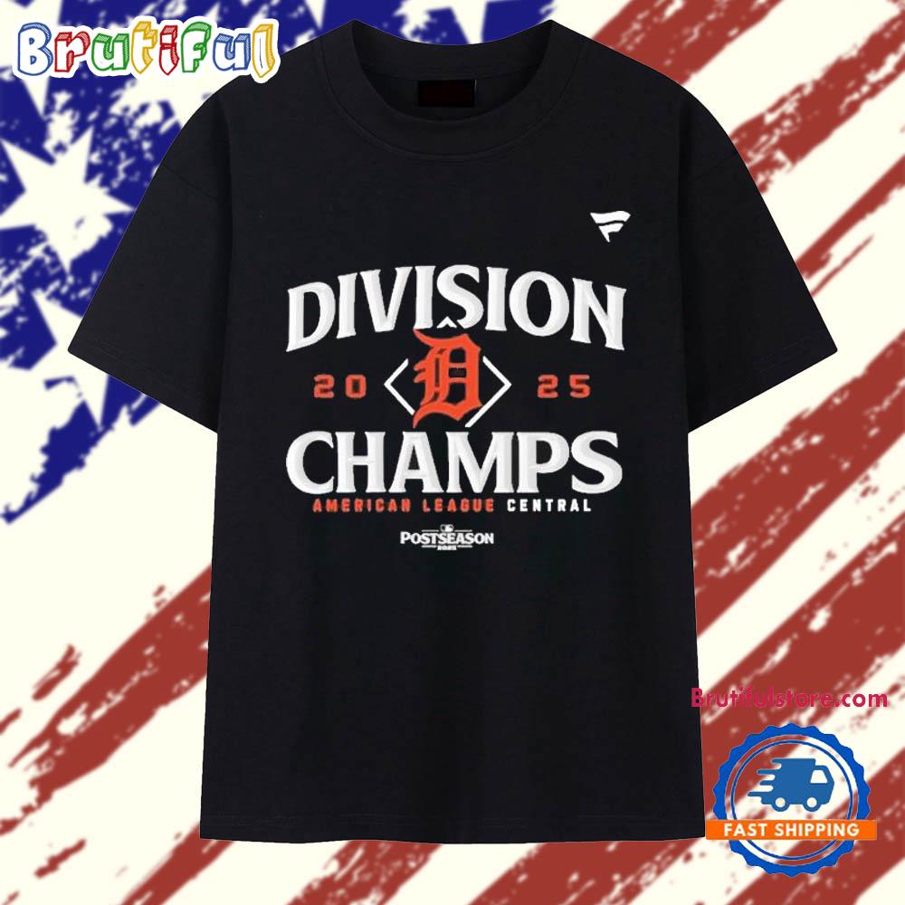 Detroit Tigers 2025 AL Central Division Champions T Shirt