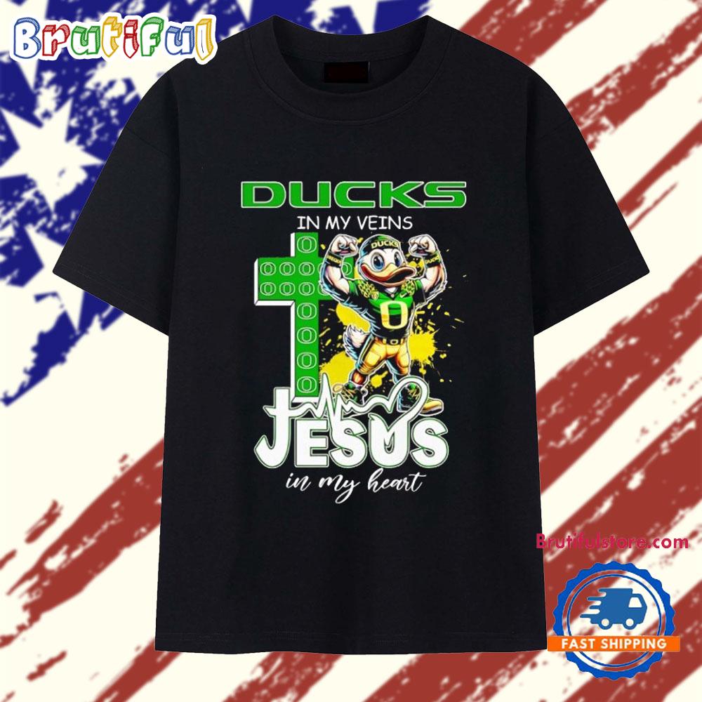 Ducks in My Veins Jesus in My Heart Mascot T Shirt