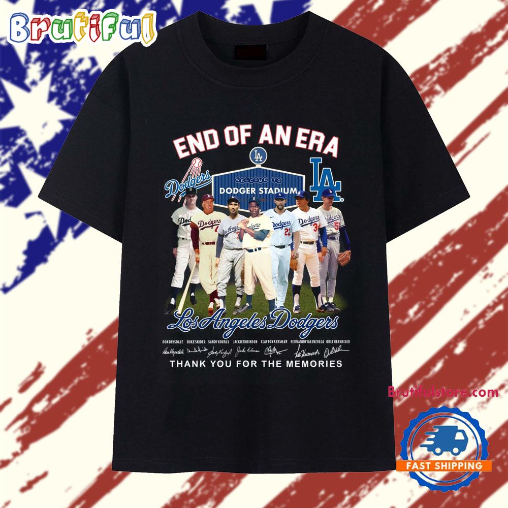 End Of An Era Los Angeles Dodgers 2025 MLB Legends Stadium T Shirt