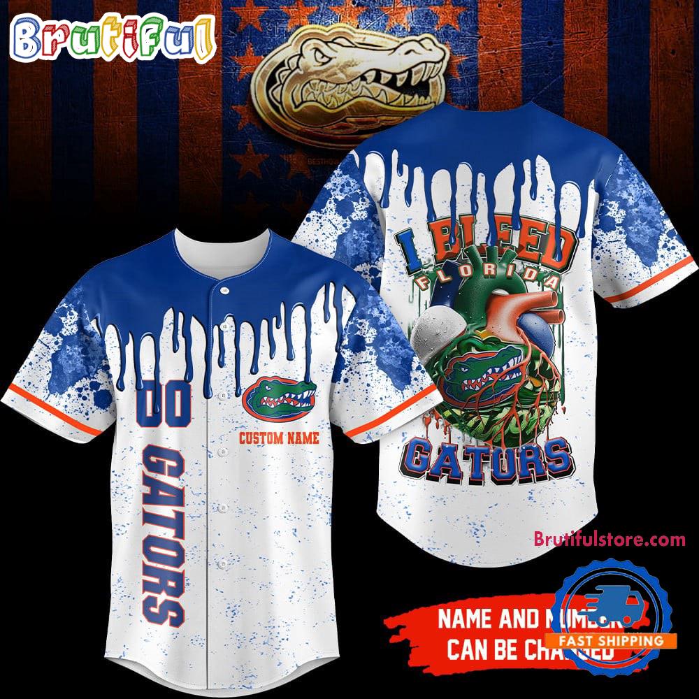 Florida Gators NCAA I Bleed Baseball Jersey