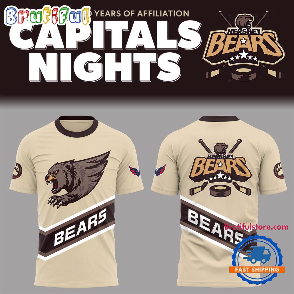 Hershey Bears x Celebrating 20 Years Of Affiliation Capitals Night 2025 New T Shirt