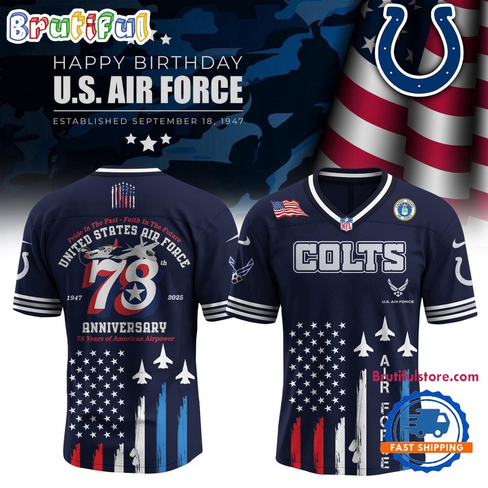 Indianapolis Colts 2025 NFL US Air Force Birthday Football Jersey