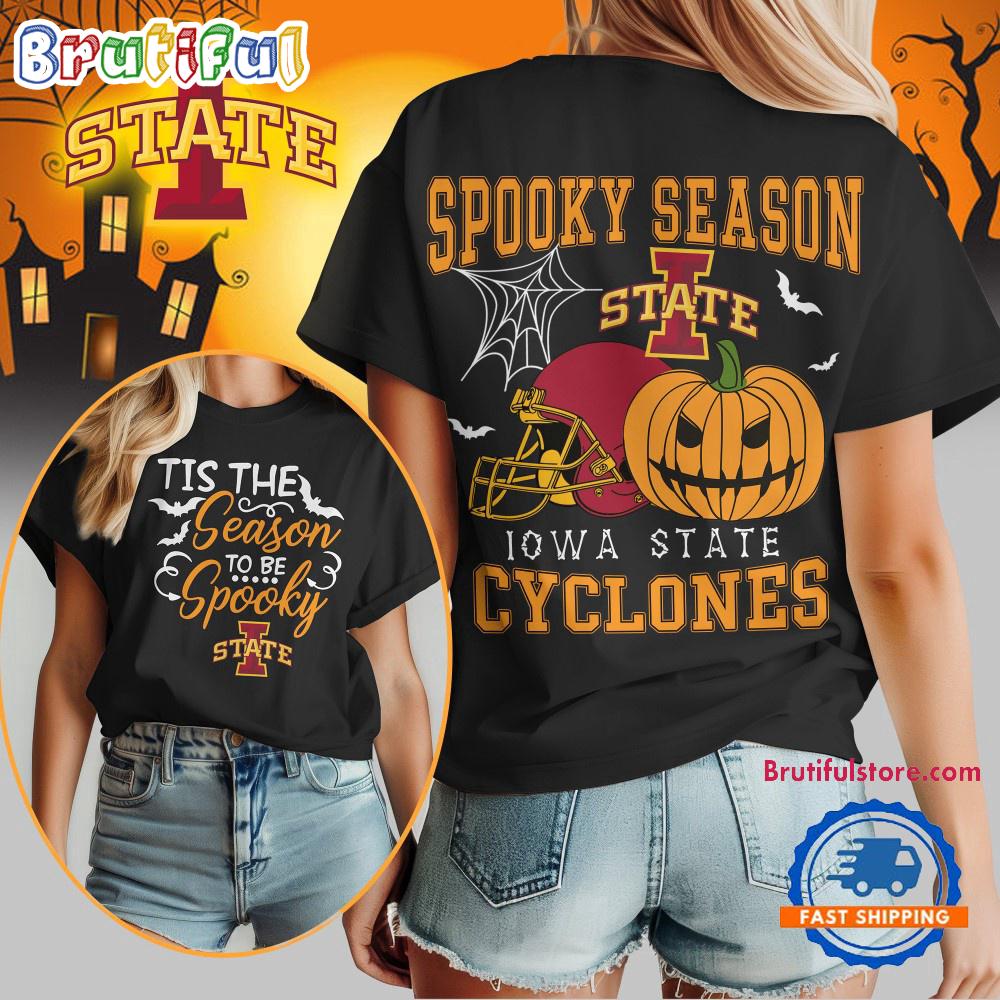 Iowa State Cyclones 2025 NCAA Halloween Spooky Season Vintage T Shirt