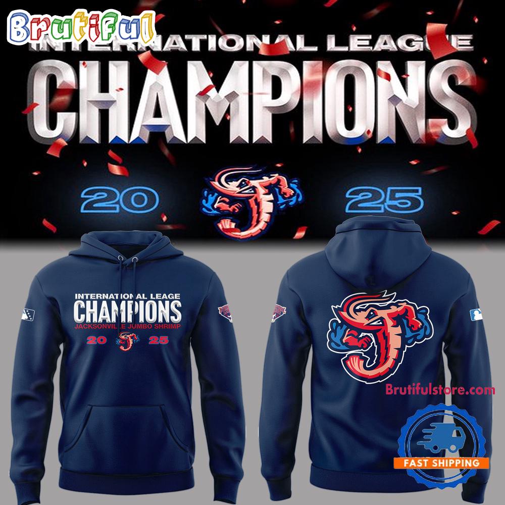 Jacksonville Jumbo Shrimp 2025 International League Champions New Hoodie