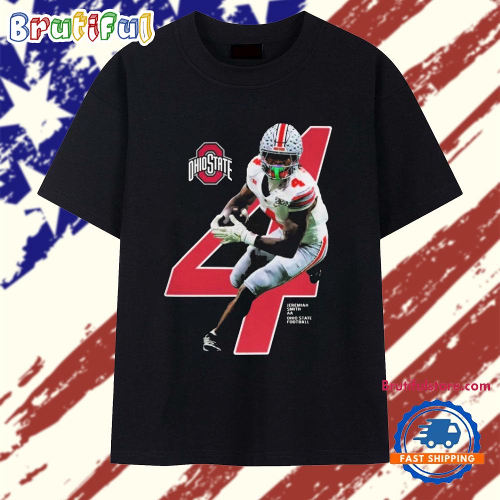 Jeremiah Smith Ohio State Buckeyes NIL Licensed Breakthrough 4 Number T Shirt