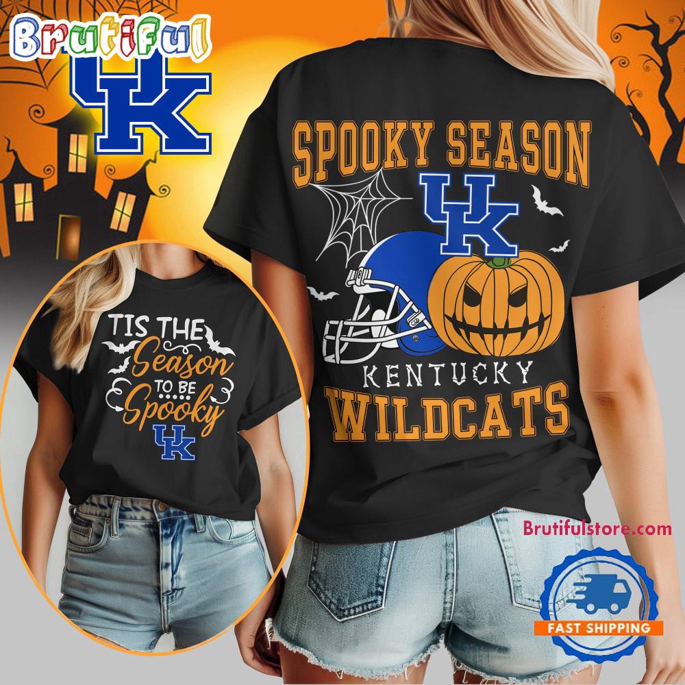 Kentucky Wildcats 2025 NCAA Halloween Spooky Season Vintage T Shirt