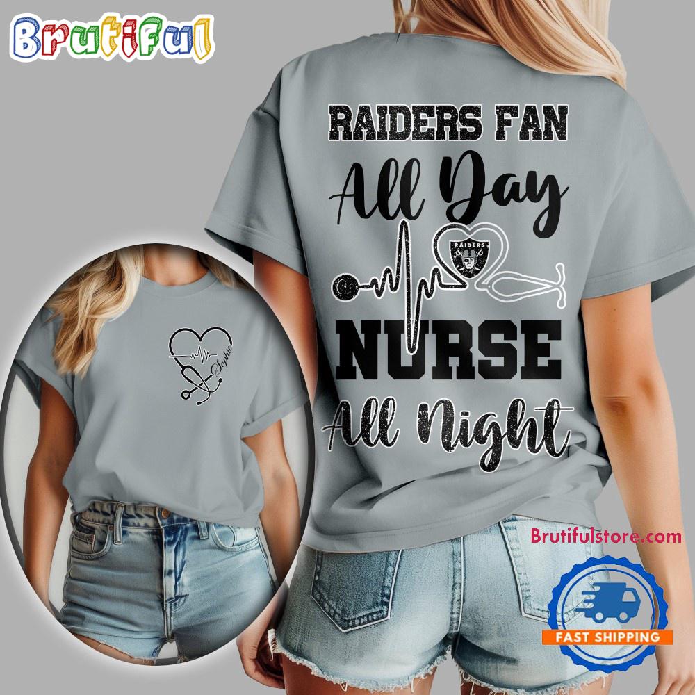 Las Vegas Raiders NFL All Day Nurse All Night Unisex 3D Shirt