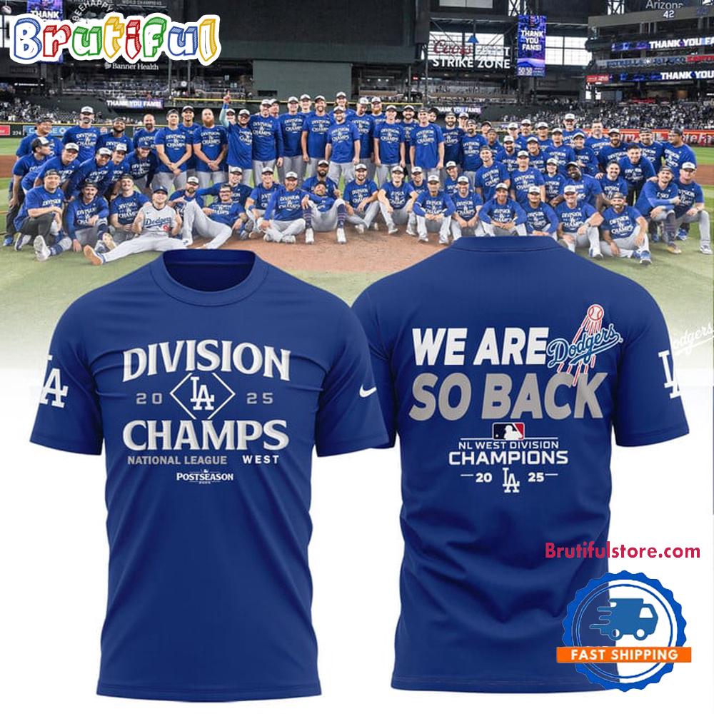 Los Angeles Dodgers 2025 NL West Division Champions Limited Edition T Shirt