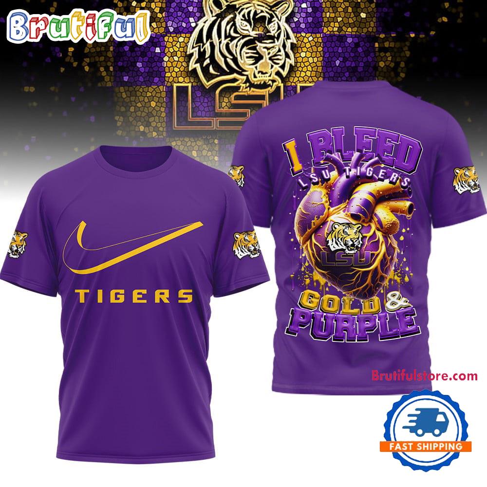LSU Tigers 2025 NCAA I Bleed Unisex 3D Shirt