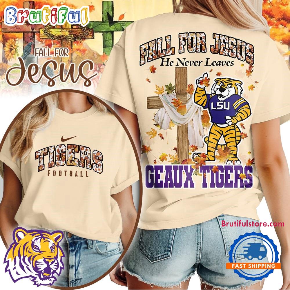 LSU Tigers 2025 NCAA Season Fall For Jesus Unisex 3D Shirt